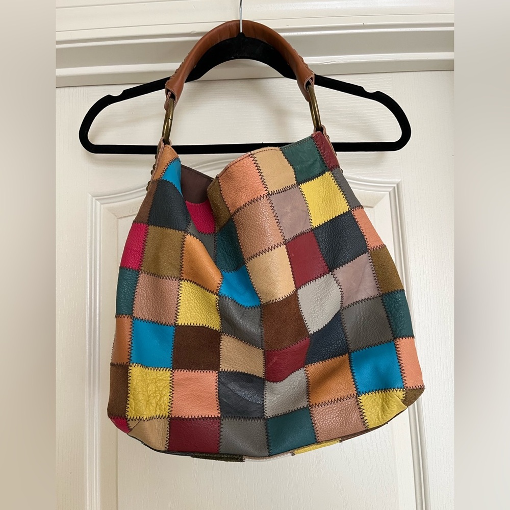 Cute Multicolored Leather Shoulder Bag